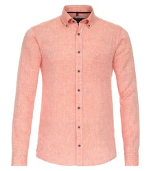 CASAMODA Langarmhemd Freizeithemd uni Rosa/Orange/Rot