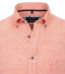CASAMODA Langarmhemd Freizeithemd uni Rosa/Orange/Rot
