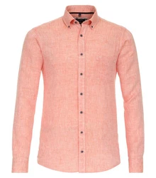 CASAMODA Langarmhemd Freizeithemd uni Rosa/Orange/Rot