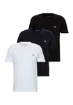 Calvin Klein Jeans T-Shirt Monologo (3-tlg) mit Logodruck Dunkelblau/Blau/Weiß