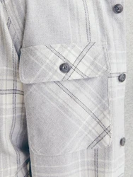 Jack & Jones Langarmhemd JPRRaymond Grau/Hellgrau/Creme/Weiß
