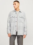 Jack & Jones Langarmhemd JPRRaymond Grau/Hellgrau/Creme/Weiß