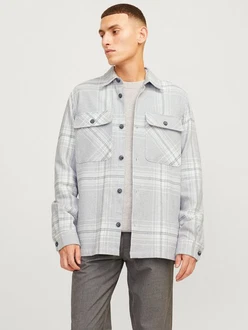 Jack & Jones Langarmhemd JPRRaymond Grau/Hellgrau/Creme/Weiß Jack & Jones Langarmhemd JPRRaymond Grau/Hellgrau/Creme/Weiß