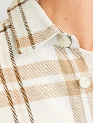Jack & Jones Langarmhemd JPRRaymond braun/dunkelbraun/weiß