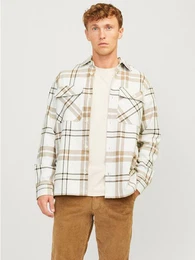 Langarmhemd JPRRAYMOND MELANGE CHECK LS OVERSHIRT SN