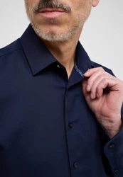 Eterna Langarmhemd SLIM FIT NON IRON Dunkelblau