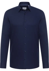 Eterna Langarmhemd SLIM FIT NON IRON Dunkelblau