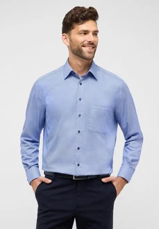 Eterna Langarmhemd COMFORT FIT NON IRON Dunkelblau/Hellblau/Blau/Pastell