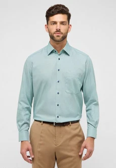Eterna Langarmhemd COMFORT FIT NON IRON Grün/Hellblau/Türkis/Blau