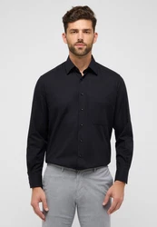 Eterna Langarmhemd COMFORT FIT NON IRON Dunkelblau/Schwarz