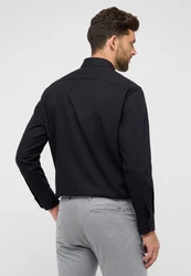 Eterna Langarmhemd COMFORT FIT NON IRON Dunkelblau/Schwarz