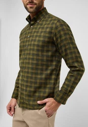 Eterna Langarmhemd MODERN FIT Dunkelgrün/Grün