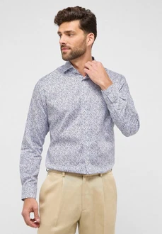 Eterna Langarmhemd MODERN FIT Blau/Lila