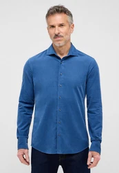 Eterna Langarmhemd SLIM FIT EASY IRON Blau/Hellblau/Dunkelblau