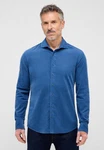 Eterna Langarmhemd SLIM FIT EASY IRON Blau/Hellblau/Dunkelblau