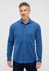 Eterna Langarmhemd SLIM FIT EASY IRON Blau/Hellblau/Dunkelblau