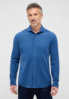 Eterna Langarmhemd SLIM FIT EASY IRON Blau/Hellblau/Dunkelblau