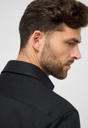 Eterna Langarmhemd MODERN FIT EASY IRON Schwarz