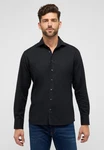 Eterna Langarmhemd MODERN FIT EASY IRON Schwarz