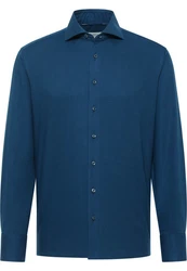 Eterna Langarmhemd MODERN FIT EASY IRON Blau/Dunkelblau/Hellblau