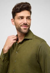 Eterna Langarmhemd MODERN FIT EASY IRON Dunkelgrün/Khaki/Grün