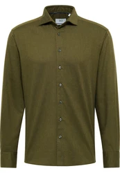 Eterna Langarmhemd MODERN FIT EASY IRON Dunkelgrün/Khaki/Grün