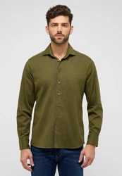 Eterna Langarmhemd MODERN FIT EASY IRON Dunkelgrün/Khaki/Grün