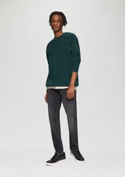 QS Strickpullover Dunkelgrün/Grün/Türkis