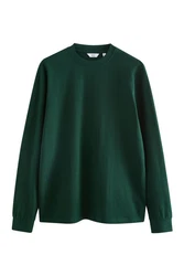 Next Langarmshirt Relaxed Fit Dunkelgrün/Grün/Türkis