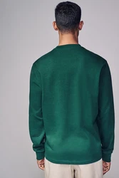 Next Langarmshirt Relaxed Fit Dunkelgrün/Grün/Türkis