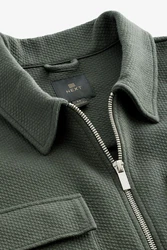 Next Hemdjacke Dunkelgrün/Grün