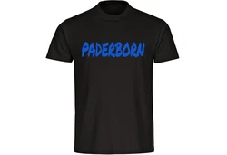 multifanshop T-Shirt Herren Paderborn Schwarz/Dunkelblau/Gelb/Dunkelbraun/Braun/Beige/Grau/Blau