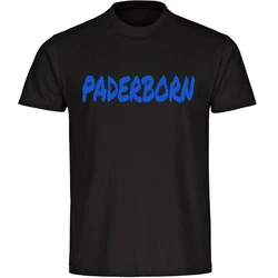 multifanshop T-Shirt Herren Paderborn Schwarz/Dunkelblau/Gelb/Dunkelbraun/Braun/Beige/Grau/Blau