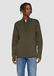 QS Strickpullover mit Reißverschluss Dunkelgrün