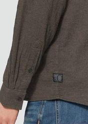 s.Oliver Langarmhemd Regular Fit Button-Down-Kragen Dunkelgrün/Khaki/Braun/Grau/Dunkelgrau