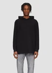 QS Strickpullover Langarmshirt Longsleeve mit Kapuze Schwarz