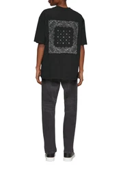 QS Kurzarmshirt Loose Fit mit Rückenprint Schwarz