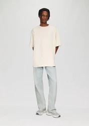QS Kurzarmshirt Loose Fit mit Rückenprint Khaki/Beige/Weiß