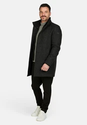 Calamar Strickmantel Wollmantel Dunkelgrau/Grau/Schwarz/Dunkelgrün