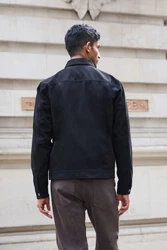 Next Hemdjacke mit Kragen  (1-St) Schwarz/Dunkelgrau