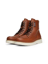 TH AMERICAN PREM CHECK LTH BOOT Schnrboots, Plateau, Herbstmode, Schnrstiefelette mit Label