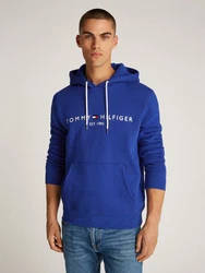 Tommy Hilfiger Sweatshirt TOMMY LOGO HOODY enzian/rot/weiß