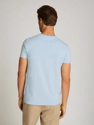 Tommy Hilfiger T-Shirt STRETCH SLIM FIT TEE mit Rundhalsausschnitt Hellblau/Blau