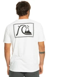 Quiksilver T-Shirt Original Weiß/Grau/Hellgrau/Khaki/Creme