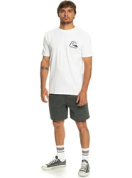 Quiksilver T-Shirt Original Weiß/Grau/Hellgrau/Khaki/Creme