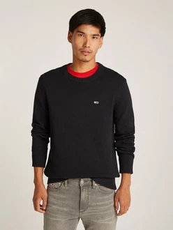 Tommy Jeans Strickpullover TJM SLIM ESSNTLS C-NECK SWEATER Schwarz Tommy Jeans Strickpullover TJM SLIM ESSNTLS C-NECK SWEATER Schwarz
