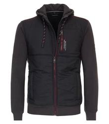 CASAMODA Sweatjacke mit Kapuze Dunkelgrau/Schwarz/Dunkelblau/Grau