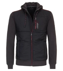 CASAMODA Sweatjacke mit Kapuze Dunkelgrau/Schwarz/Dunkelblau/Grau
