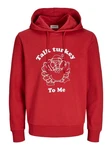 Jack & Jones Kapuzensweatshirt JJXMAS ONE COLOR FUNNY SWEAT HOOD Rot/Dunkelrot
