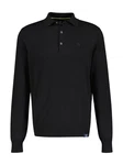 LERROS Langarm-Poloshirt Rundhalspullover Schwarz